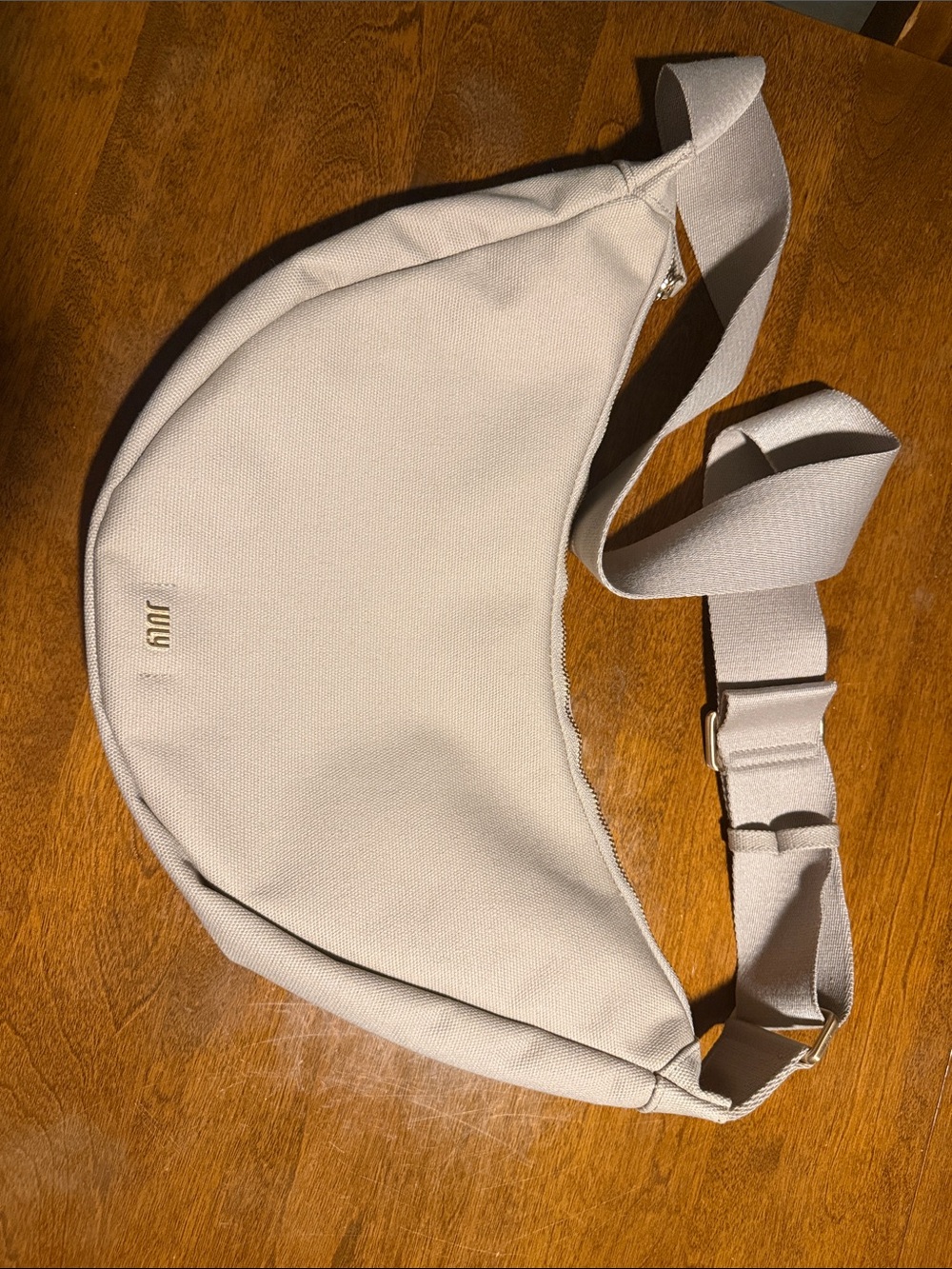 July Cream Crescent Crossbody Hobo Bag